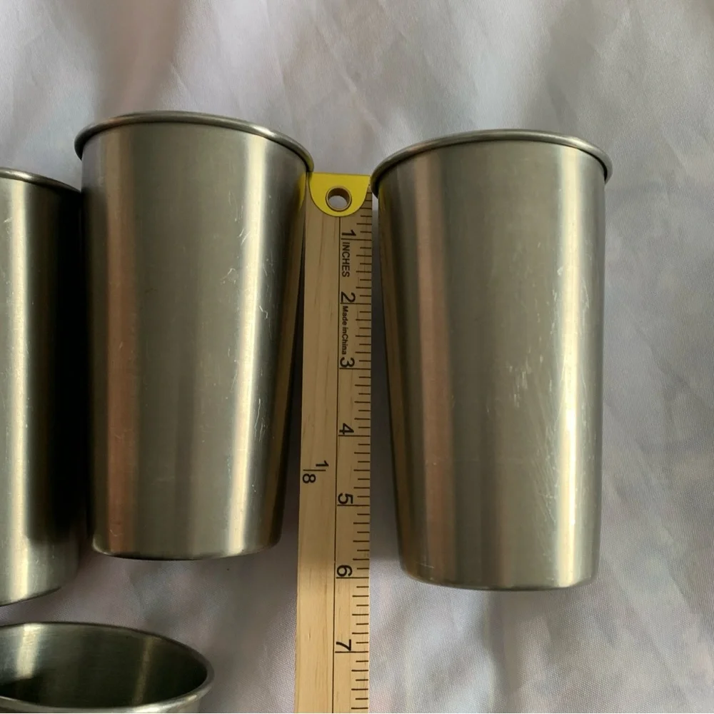 Set of 5 Aluminum Tumblers Craft Materials Office Makeup Supplies 24 oz.